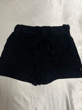 la Vie en Rose Aqua Women's Tie-Waist Shorts, Black, XS